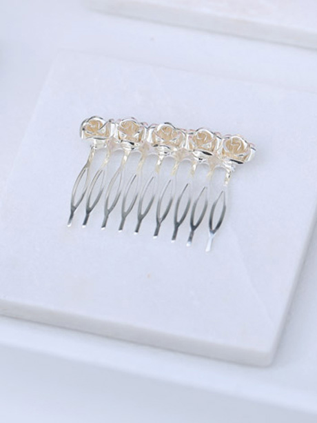 Melbourne small hair comb in silver