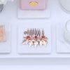Wedding party rose gold hair comb