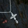 Silver cross necklace