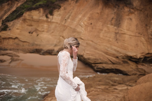 wedding dresses at the beach