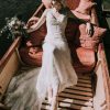 Bohemian bride in a boat