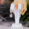 Teardrop wedding earrings silver