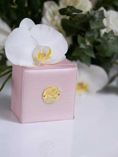 Box for flower wedding earrings