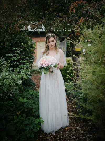 Garden bohemian wedding dress