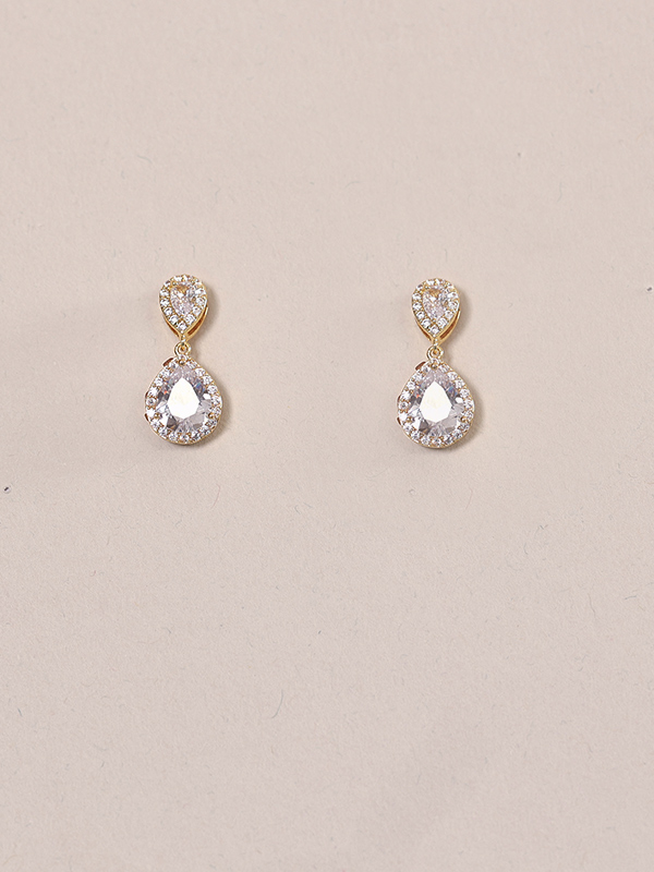 Drop bridal earrings Sophia - Wedding earrings - Hello Lovers Aust.