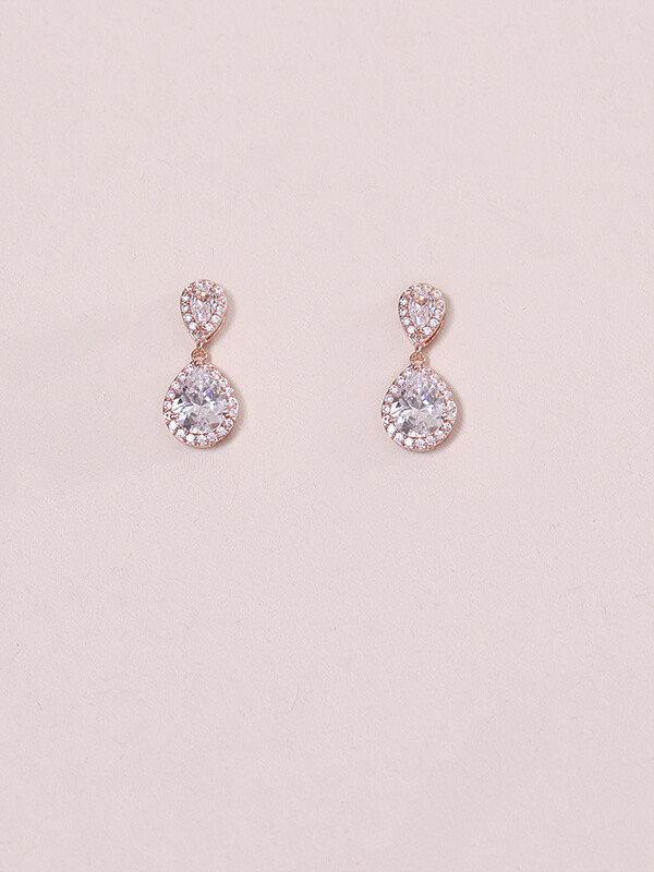 Drop bridal earrings Sophia - Wedding earrings - Hello Lovers Aust.