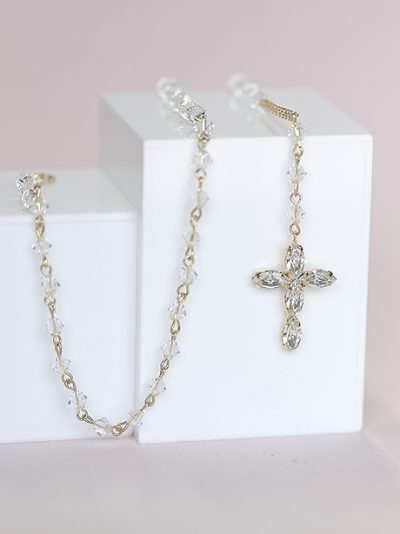 wedding rosary bracelet in gold
