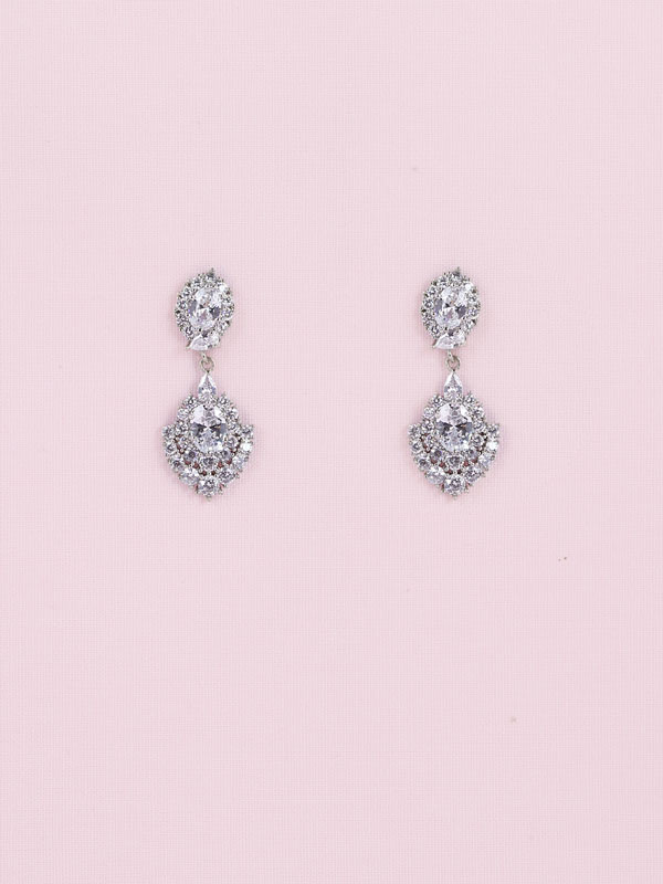Elegant silver wedding earrings | Silver wedding jewellery online