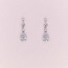 Penelope silver wedding earrings