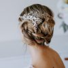 Vintage style hair comb with pearls
