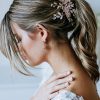 Big rose gold hair clips for formal hairstyle