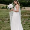 Single layer wedding veil long length