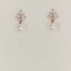 rose gold pearl earrings | Wedding earrings online Australia