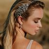 CZ crystal wedding earring in silver Julietta