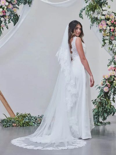 Long lace cathedral veil | Bridal Veils online Australia
