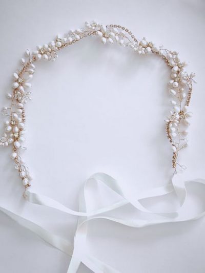Pearl head band for brides