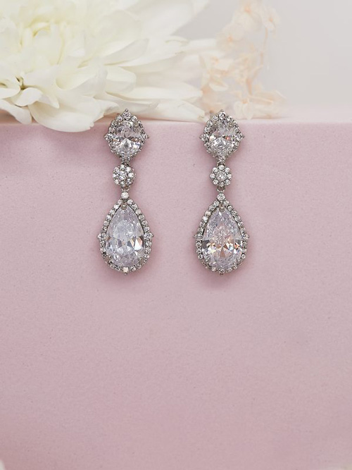 Silver popular earrings Aria