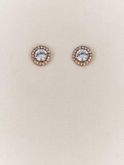 Round studs in rose gold