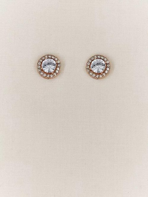 Round studs in rose gold