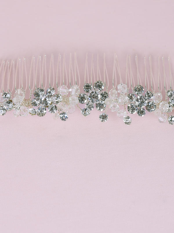 Veil comb with pretty crystals