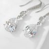 Sparkling silver hook bridesmaids earrings