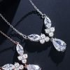 Wedding jewellery Silver drop necklace