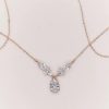 Rose gold drop necklace for brides