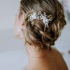 Pair of floral bridal hair clips