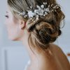 Wedding flower hair comb