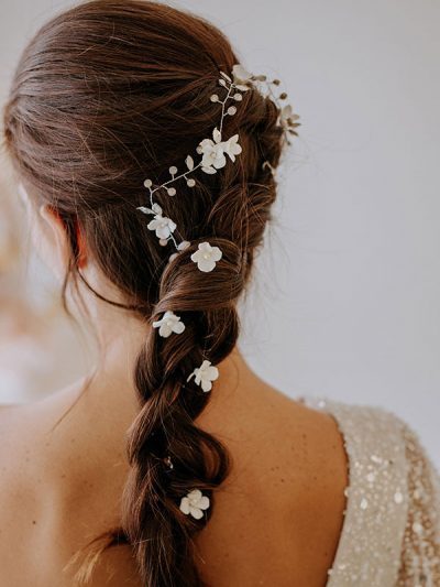 Hair Jewelry Bridal Hair Clip Antiqued Silver Rose Gold Hair Accessory,Wedding Hair Hair Vine Pearl Crystal Flower Wedding Hair Piece Trouwen Accessoires Haaraccessoires Sierkammen 