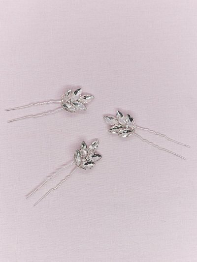 Set of three bridal hair pins