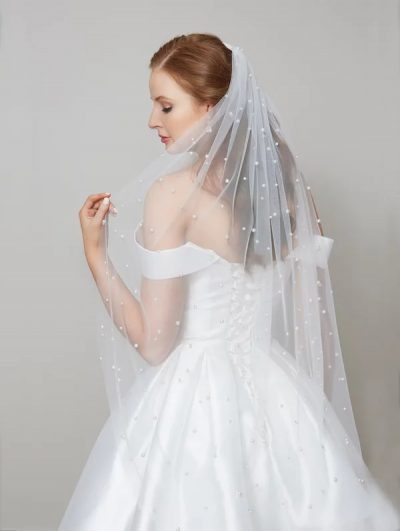 Wedding veil with pearls | Buy wedding veils online Australia