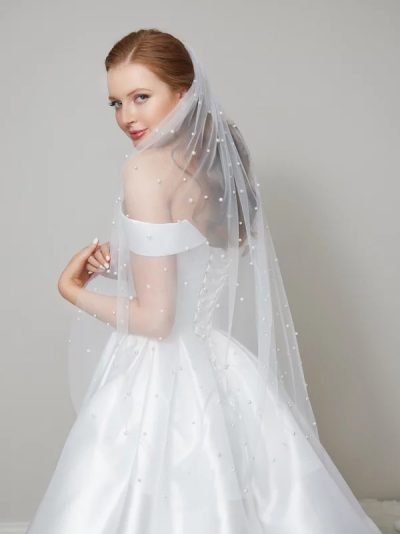 Pearl wedding veil in Ivory | Veils Hello Lovers Australia