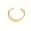 Open gold hammered bangle
