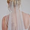 Single Diamante Bridal Blusher veil